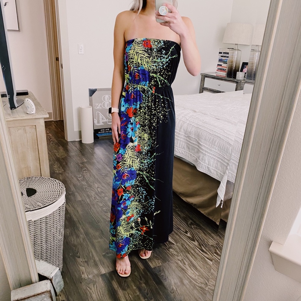 Planet Gold Black Knit Maxi Dress